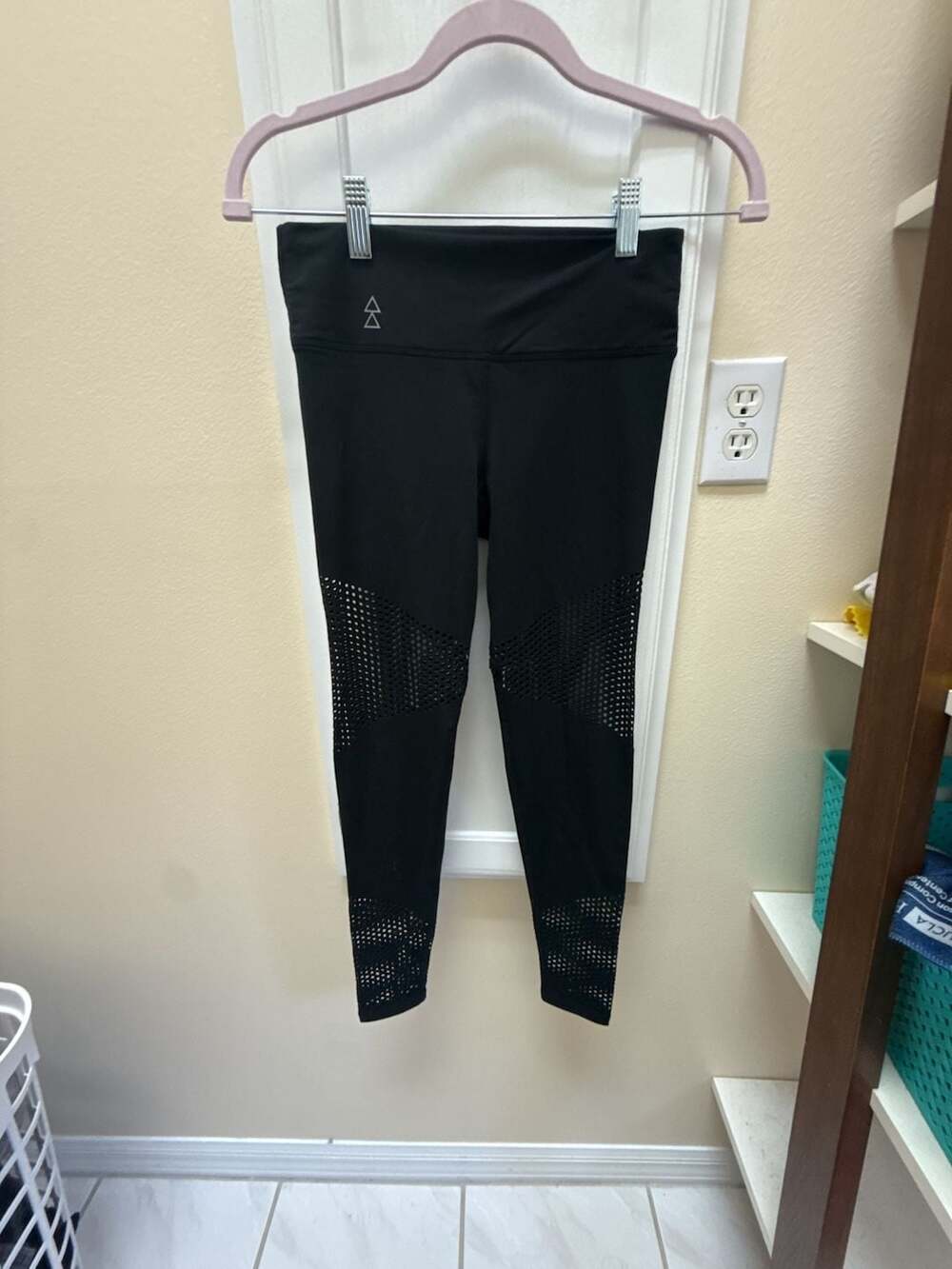 Yoga Design Lab High-Waisted Laser Cut Mesh Leggings